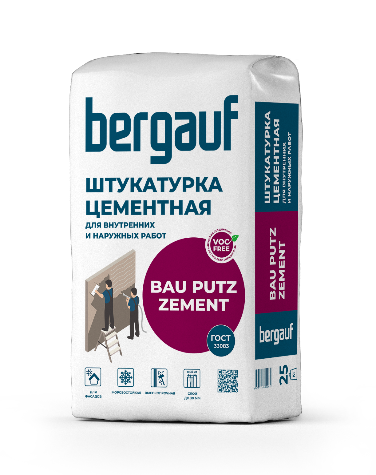 Штукатурка Bergauf Bau Putz Zement 25 кг- nav