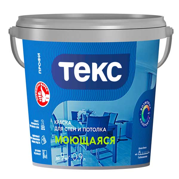 Краска водно-дисперсионная Текс Профи моющаяся