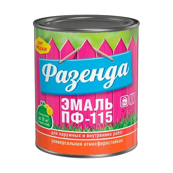 Эмаль ПФ-115 сурик Фазенда 0.9
